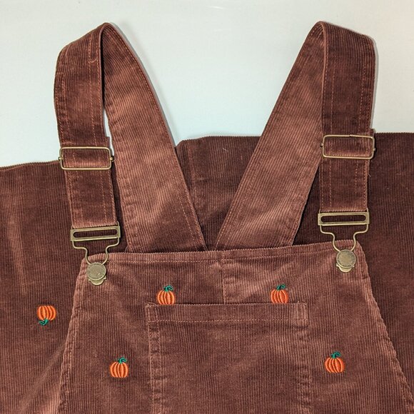 KJP Pumpkin Embroidered Corduroy Jumper Dress - Picture 5 of 8
